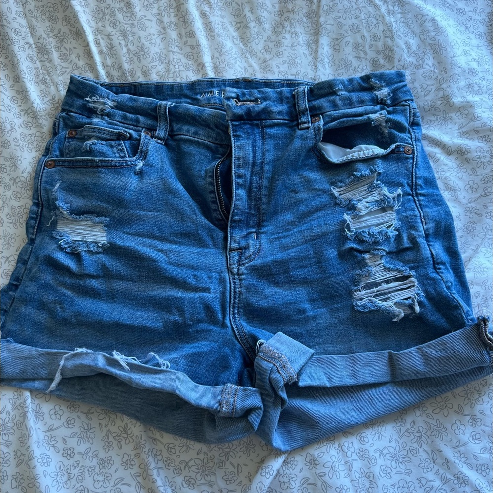 American Eagle Outfitters Ripped Blue Jean Shorts